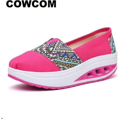 COWCOM Women Mens Casual Shoes Ladies Shoes Casual Wedge Platform Platform Breathable Shoes Sports Shoes LCH