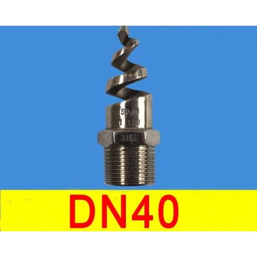 DN40 1.5 inch 1-1/2 screw thread 316L Spiral nozzle SPJT stainless steel screw spray head desulfuration dedusting