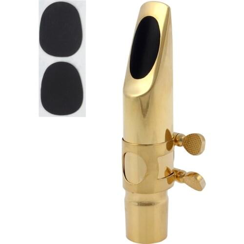 Eb Professional Gold Plated Metal Tenor Saxophone Mouthpiece 7 for Jazz Music