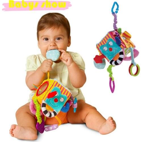 Baby Mobile Baby Toy Plush Block Clutch Magic Cube Rattles Early Newborn Baby Educational Toys 0-24Months