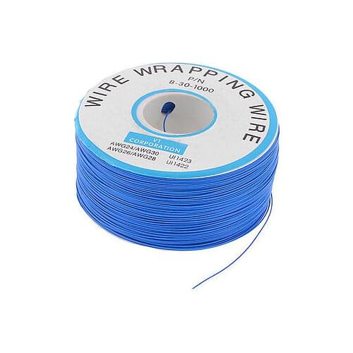 PCB Copper Core Jumper Cable Wire Single Conductor Coil 820.2 Ft Blue