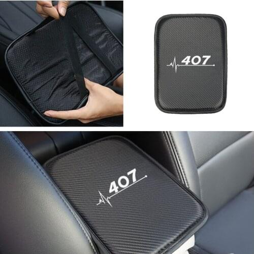 Car Armrest Pad Covers Storage Protection Cushion for Peugeot 407 accessories
