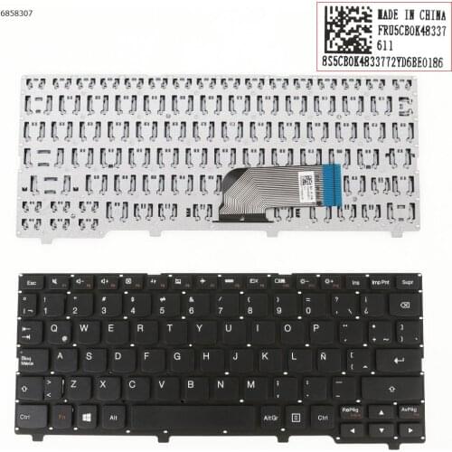LA Latin Spanish Layout New Replacement Keyboard for Lenovo Ideapad 100S-11IBY Laptop Black NO Frame