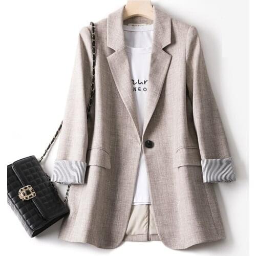 New Korean Women Blazers 2021 Spring Autumn Casual Suits Tops Female Office Small Suit Blazers Woman Jacket Coats England Blazer