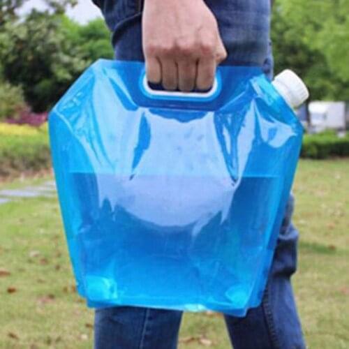 Outdoor Camping Hiking Picnic BBQ Portable Seal Foldable Collapsible 5L Folding Drinking Water Bag Storage Carrier Container Bag