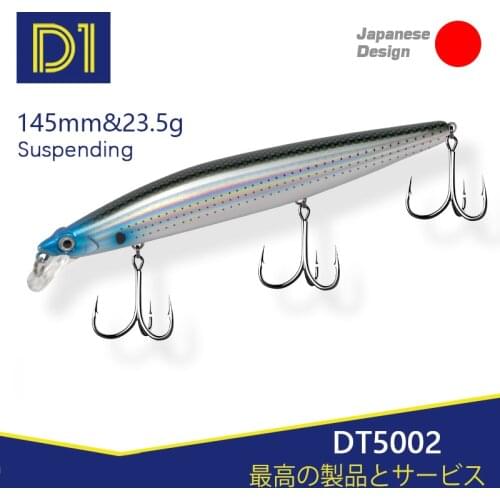 D1 MINNOW FISHING LURE Bait SUSENDING LURE 145MM 23.5G XM-140N Swing Stroke Special Gravity System Tackle DT5002