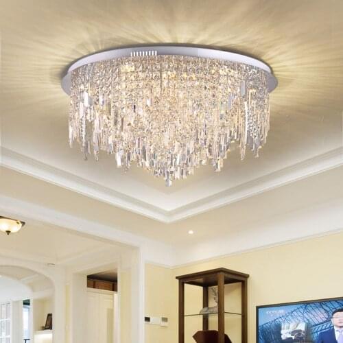 Simple and creative modern LED round glacier pendant crystal lamp luxury living room lamps bedroom ceiling led lighting fixture