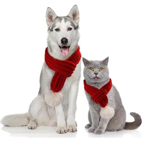 Christmas Dog Clothes Chihuahua Dog Winter Clothes For Dogs Knitted Scraf Sweater For Dogs Cats Accessories Gatos Accesorios BE2