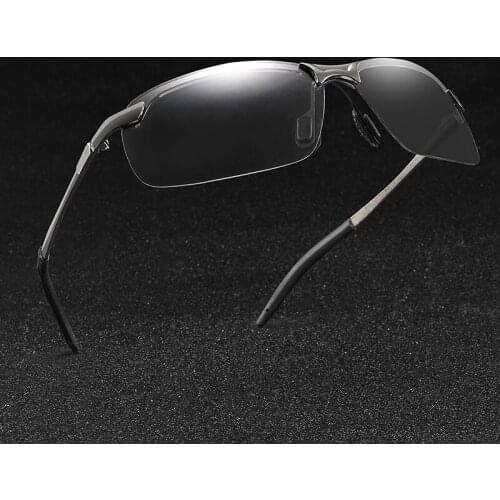 DesolDelos Photochromic Men Polarized Women Sunglasses Brand Design Square Sun Glasses UV400 Metal Half Frame Gafas de sol