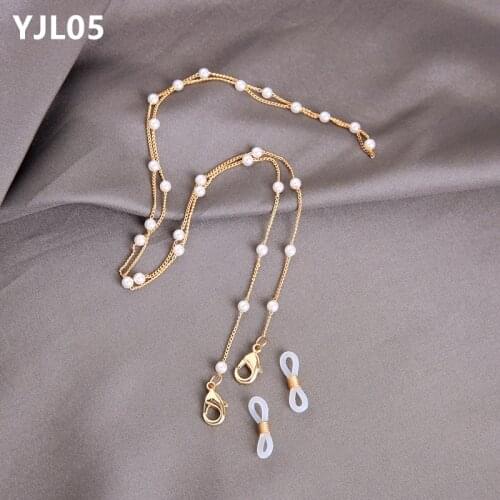 Sunglasses Masking Chains For Women Acrylic Pearl Crystal Eyeglasses Chains Lanyard Punk Cute 2021 New Fashion Jewelry Gift