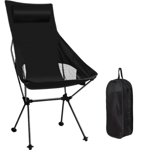 Outdoor Camping Chair Ultralight Folding Moon Chairs 150KG High Load Quality Aluminiu Alloy Fishing Chair For Backpacking