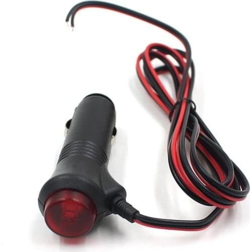 12V24V AUTO Car Motorcycle Cigarette Lighter Socket Male Plug Connector with Switch Universal 1.5m/4.9ft