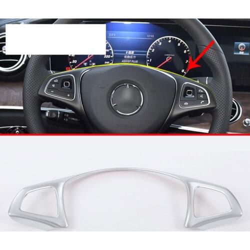 BBQ@FUKA Interior Chrome ABS Steering Wheel Trim Fit For Mercedes Benz C GLC E Class W205 W213 2016-17