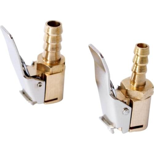 6mm/8mm 95 Copper Car Tire Inflator Air Valve Connector Car Truck Tire Air Pump Chuck Clip