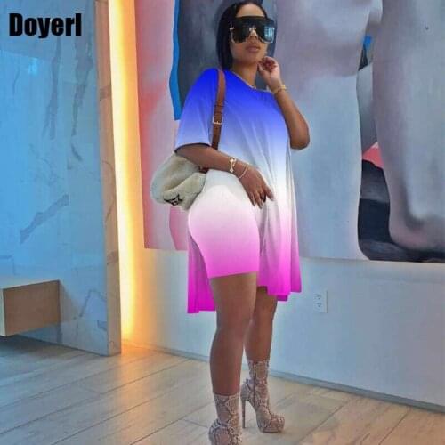 Streetwear Two Piece Set Women Clothing Sets Summer Tracksuit Casual T-shirts Top Shorts Set Sexy 2 Piece Club Outfits for Women
