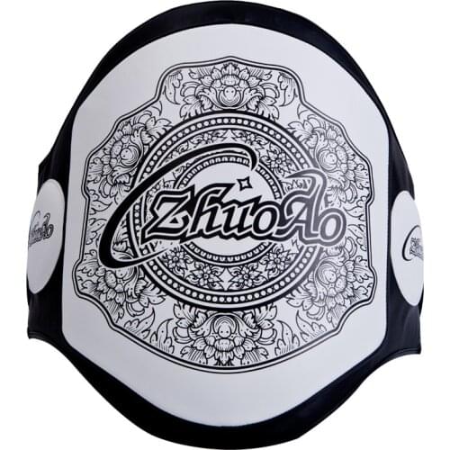 Zhuoao MMA Boxing Kickboxing Sparring Muay Thai Belly Pad Waist Chest Trainer Body Shield Protector Stomach Kick Guard 2018 DCO