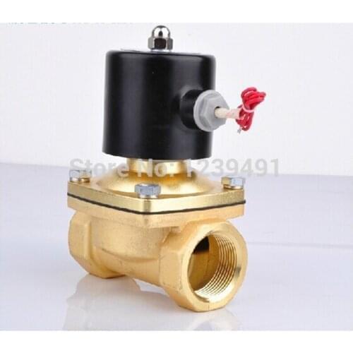 2 way brass Electric Solenoid Valve 1/4" 3/8" 1/2" 3/4" 1" 1-1/4" AC220V DC12V 24V normally closed Solenoid valve