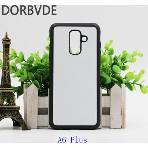 2D Sublimation Blank TPU+PC rubber Case for Samsung Galaxy A6 A6 Plus with Aluminum Inserts 20pcs/lot
