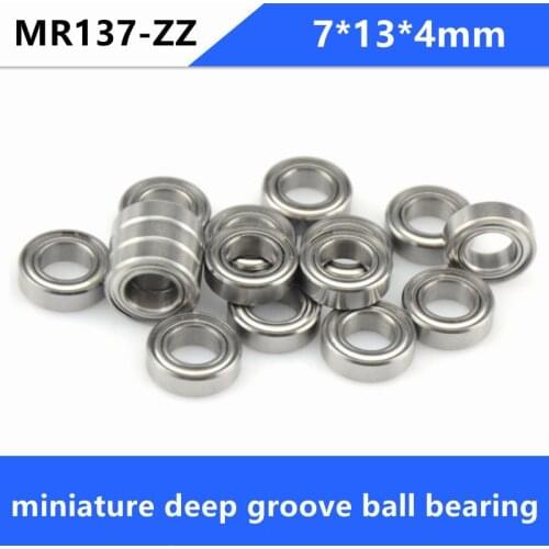 Free shipping 50/100pcs MR137ZZ miniature bearing MR137 MR137-2Z 7*13*4 shielded deep groove ball bearings 7x13x4 mm