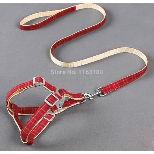 60 pcs/lot Adjustable Nylon Pet Dog Collar Harness Dog Leashe Dog Cat Leash Training Walking Leash