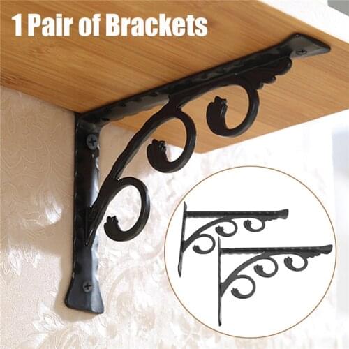 2pcs Aluminum Shelf Bracket L Shape Thickened Corner Brace Shelf Right Angle Bracket for Commodity Furniture Fittings Hardware