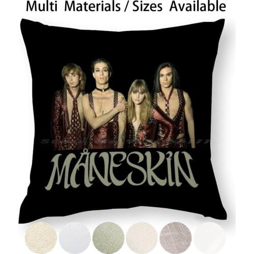 Maneskin Pillow Case Throw Pillow Cover Cotton Linen Flax M?neskin Italy Zitti E Buoni Esc Sanremo Song Contest Winners