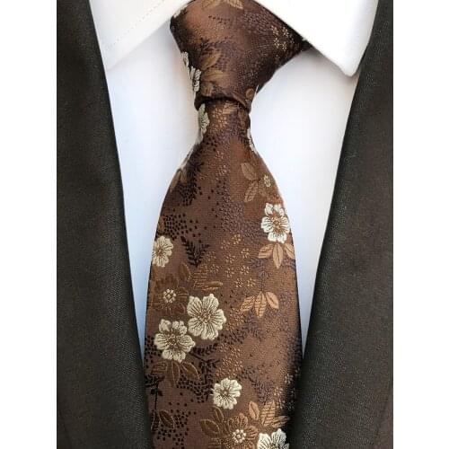 Factory Designer Fashion Men Floral Ties Unique Woven Necktie Gravata