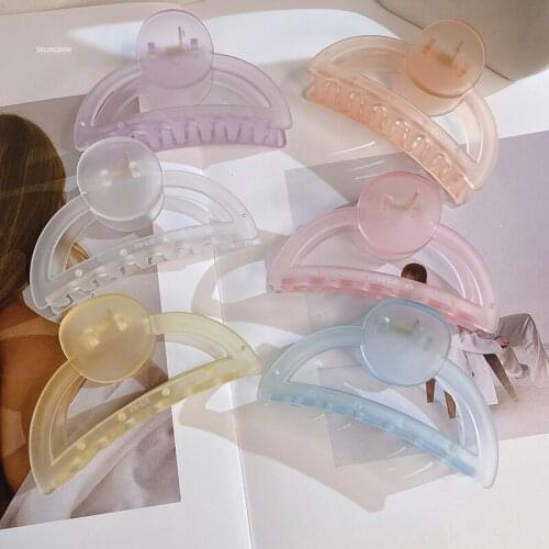 Korean Hair Clips for Women Hair Claw Elegant Colorful Translucent Hair Barrettes Hair Clip Girls Claw Clip Hair Accessories New