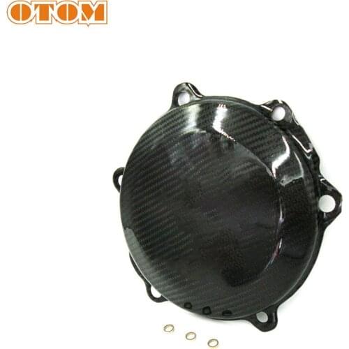 OTOM Dirt Bike Motorcycle Engine Stator Clutch Cover Case Guard Black For YAMAHA YZ250 YZ250X YZ 250X Motocross Carbon Fiber Cap