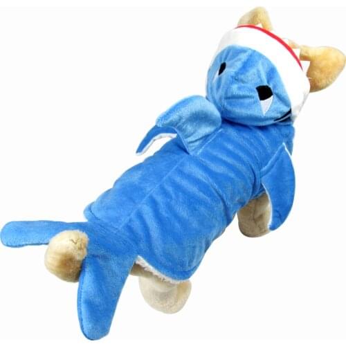 Mogoko 1pc Hot Sell Pet Dog Cosplay Clothes Cute Shark Jaws Fancy Dress Costume Puppy Coat Jacket Outfit Adorable Blue Hoodies