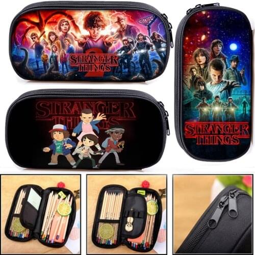 Cartoon Stranger Things Cosmetic Cases Pencil Bag Boys Girls Stationary Bag School Case Supplies Pencil Box