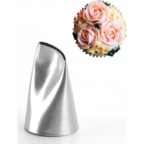 1pc #122 Rose Petal Piping Nozzle Cake Decorating Icing Tip Stainless Steel Pastry Nozzles For Cream Korea Bean Paste Flower