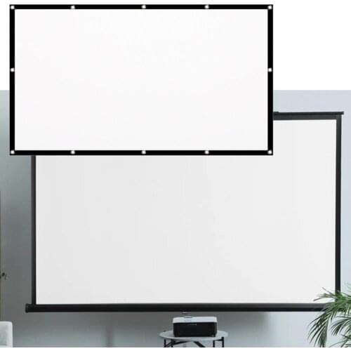 Newest 16:9 Projector Screen Simple Foldable Design Polyester 3D HD 70 Inch Portable Projection Curtain for Office Home Outdoor