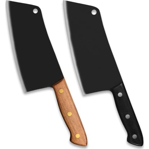 7.5 Inch Stainless Steel Full Tang Slicing Knife Wood Handle Knife Ultra Sharp Meat Cleaver High Hardeness Chef Cooking Slicer