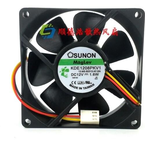 Orginal SUNON/ KDE1208PKV1 12V 1.6W 8CM 8020 3curcuit cooling fan
