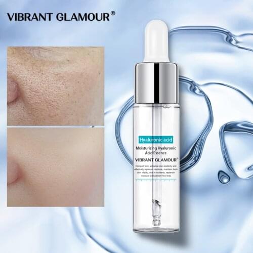 VIBRANT GLAMOUR Hyaluronic Acid Face Serum Shrink Pores Oil Control Whitening Moisturizing Anti-Aging Facial Skin Dry Care Serum