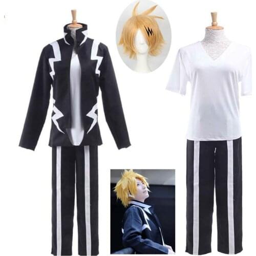 Boku No Hero Academia My Hero Academia Kaminari Denki Wigs Cosplay Costume School Uniform Men Battle Costume