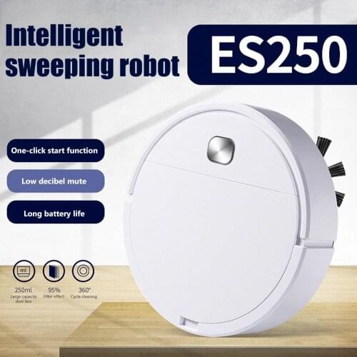 ES250 Rechargeable Automatic Intelligent Sweeping Robot 1800Pa Vacuum Cleaner Automatically Mute, Suitable For Home/Office