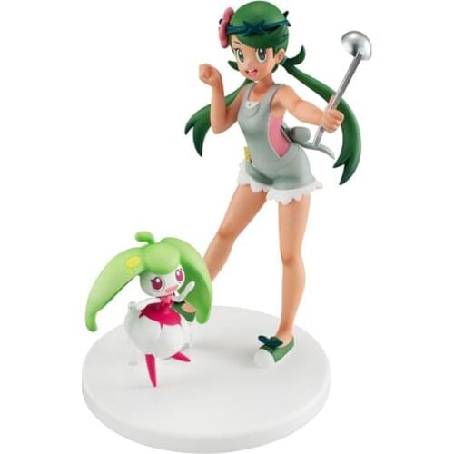 Genuine Bandai MegaHouse GEM Pokemon Anime Figure Dolls Mallow Steenee Action Figure Collectible Hand-model Toys Gifts