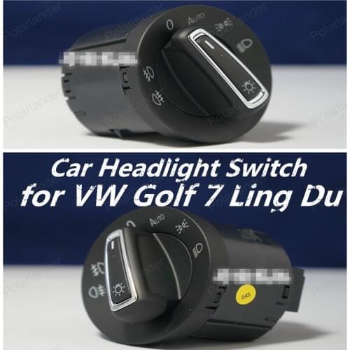 Polarlander 100% New Car Headlight On/OFF Switch Knob Button 5GG941431d for V/W G/olf 7 L/ing Du Fog Headlight Lamp
