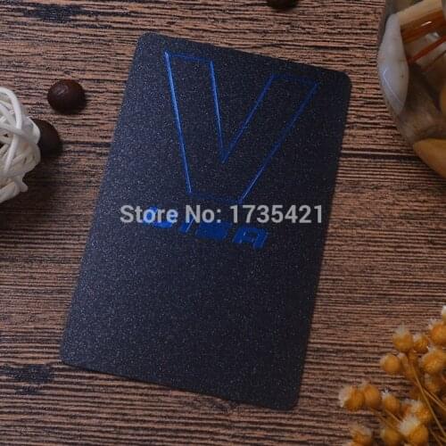 Popular design gold/silver hot stamp CMKY printing PVC plastic credit card