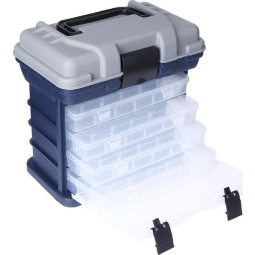 Portable 5 Layer Fishing box Large-Capacity Fish Lure Container Box Durable Fishing Tackle Storage Case Fishing Accessories