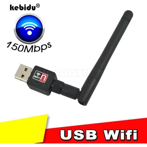 Kebidu New Mini USB wifi LAN card Wireless Computer network Adapter 150Mbps 802.11b/n/g 2dBi Network Card with Antenna