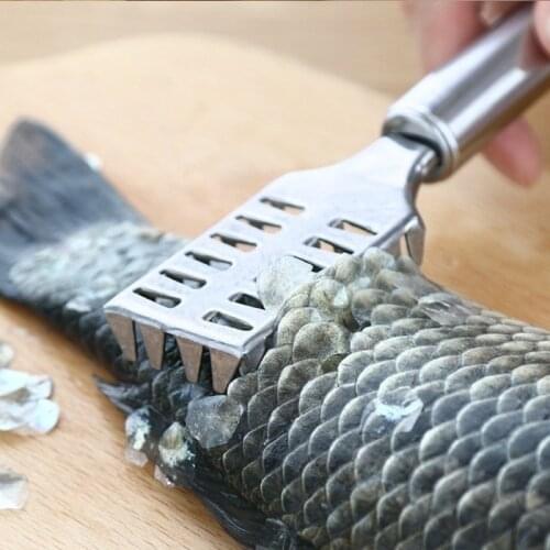 Fish Skin Brush Scraping Fishing Scale Brush Graters Kitchen Tools Fast Remove Fish Knife Cleaning Peeler Seafood Tools