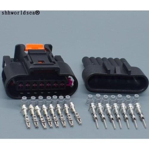 Shhworldsea 7pin 1.5mm auto wiring harness male female plug electrical waterproof cable connector PP10000888