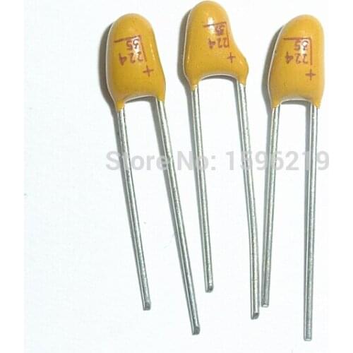 50pcs Tantalum capacitor 0.22uF 35V Brand New 35V0.22uF DIP Radial