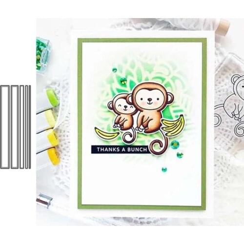 Thick and Thin Strip Metal Cutting Dies for Scrapbooking Mold Cut Stencil DIY Card Make Mould Model Craft Decoration New 2021