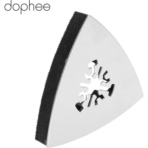 Dophee 80mm Triangular Sanding Pad Oscillating Multi Tools Stainless Steel Rotary Tools for Fein Multi Master Dremel Power Tool