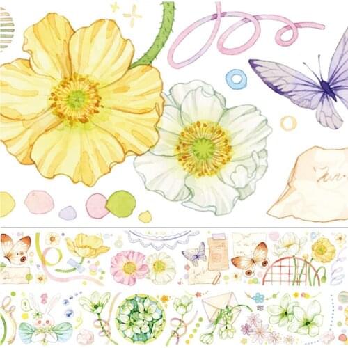 Fascinating Lily And Poppy PET Special Oil Washi Tapes Bullet Journal Masking Tape Adhesive Tape DIY Scrapbooking Washi Sticker