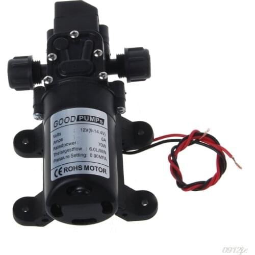 DC 12V 130PSI 6L/Min Water High Pressure Diaphragm Self Priming Pump 70W 19QB